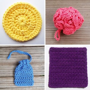 Bath Time Crochet Pattern Bundle, PDF Download, Bathroom Accessories