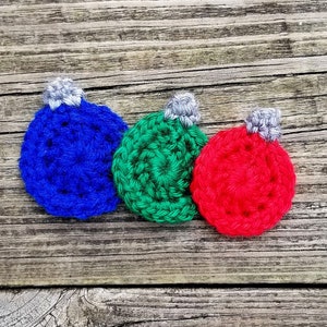 Crochet Pattern Ornament Applique, PDF Crochet Pattern, Christmas Ornament Crochet Pattern