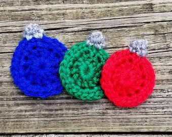 Crochet Pattern Ornament Applique, PDF Crochet Pattern, Christmas Ornament Crochet Pattern