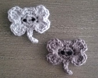 Elephant Applique Crochet Pattern, PDF Download, Animal Crochet Pattern