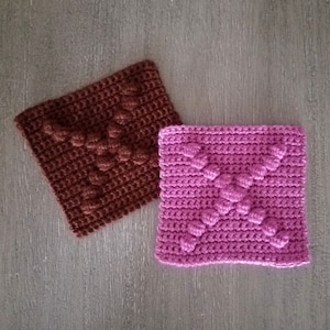 Letter X Afghan Square Crochet Pattern, PDF Download, Blanket Square Crochet Pattern