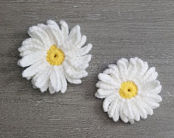 Daisy Applique Crochet Pattern, PDF Download, Crochet Flower Pattern