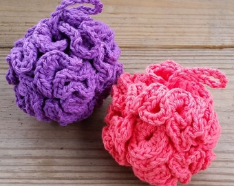 Crochet Bath Puff Pattern, Easy Washcloth, PDF Download