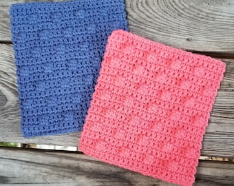 Bobble Dishcloth Crochet Pattern, PDF Download, Kitchen Accessories