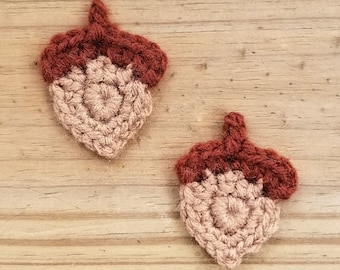 Acorn Applique Crochet Pattern, PDF Download, Fall Crochet Pattern