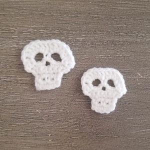 Crochet Pattern Skull Applique, PDF Download, Halloween Embellishment