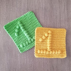 Number 1 Afghan Square Crochet Pattern, PDF Download, Blanket Square Crochet Pattern