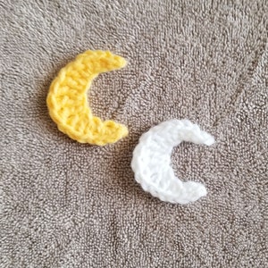 Moon Applique Crochet Pattern, PDF Download