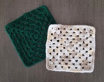 Granny Square Dishcloth Crochet Pattern, PDF Download, Housewares Pattern