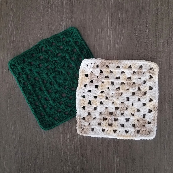 Granny Square Dishcloth Crochet Pattern, PDF Download, Housewares Pattern