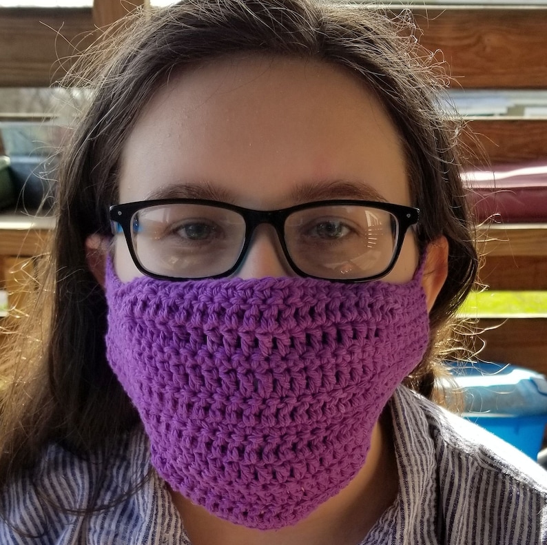 Crochet Face Mask PatternEasy Crochet Pattern Face Cover Etsy