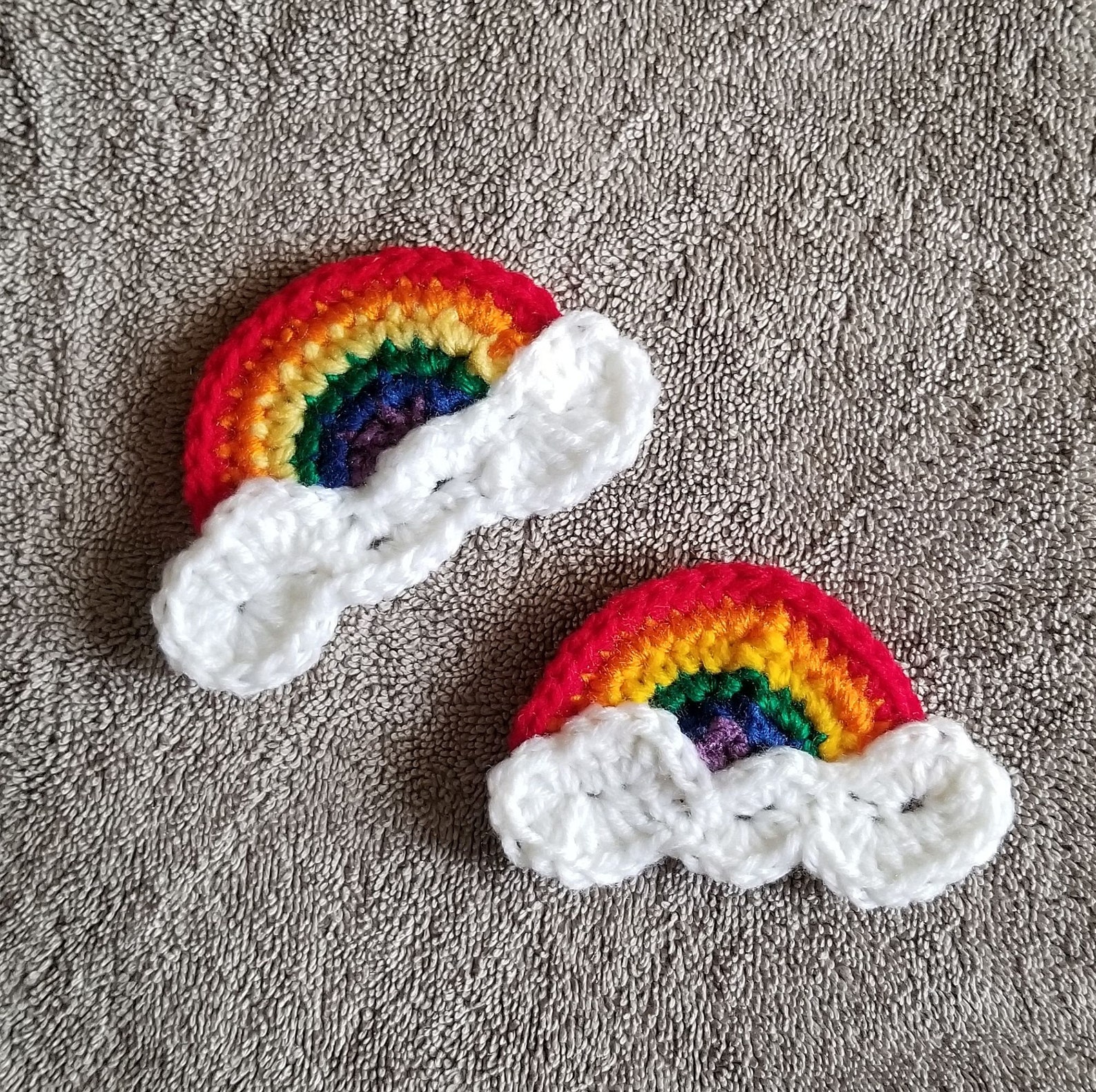 Rainbow Applique Crochet Pattern PDF Download Spring Etsy