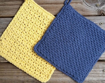 Potholder Crochet Pattern Bundle, PDF Download, Textured Potholder, Woven Potholder, Kitchen Accessories