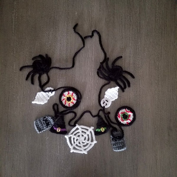 Halloween Garland Crochet Pattern, PDF Download, Holiday Decoration