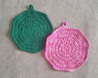 Octagon Potholder Crochet Pattern, PDF Download, Kitchen Accessories
