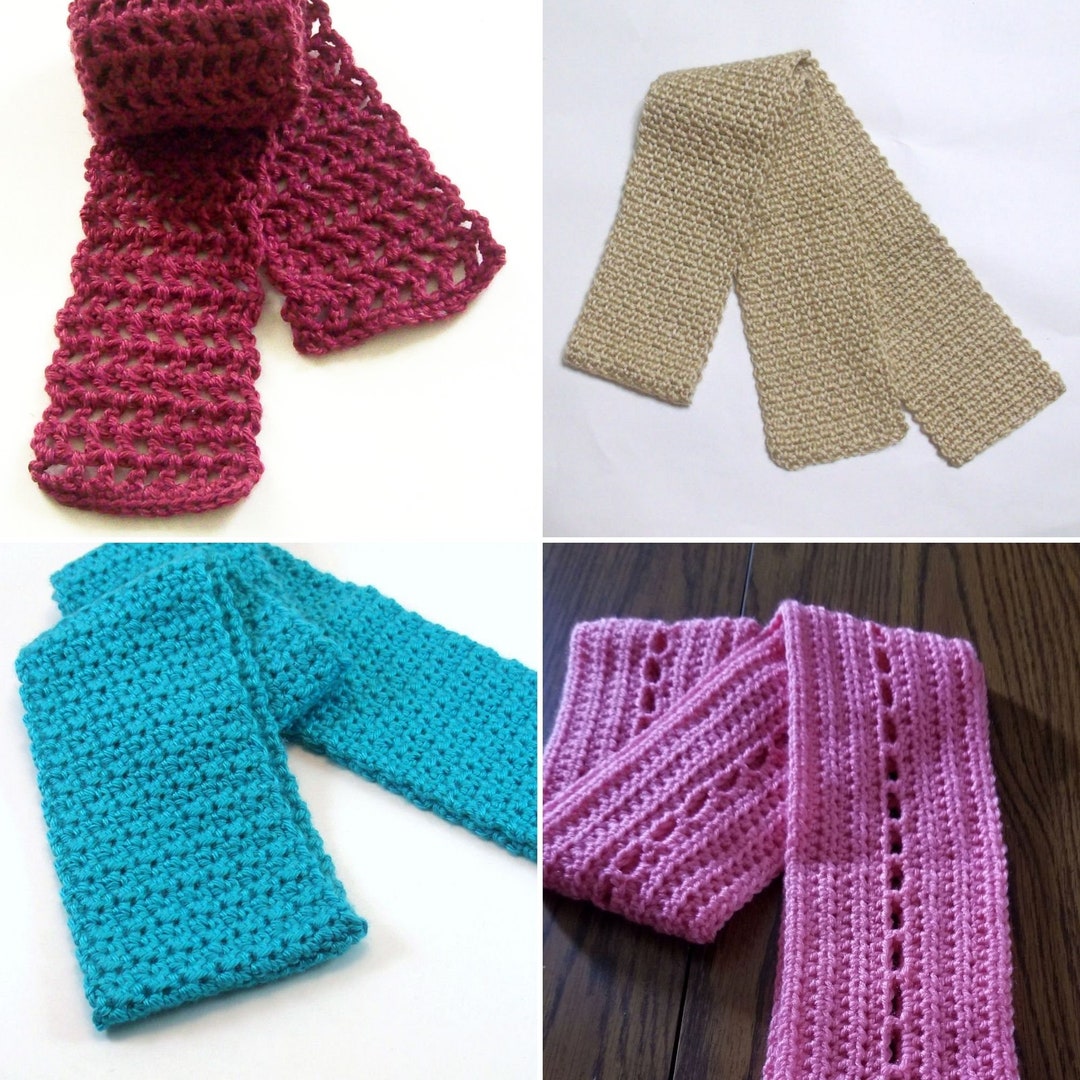 Scarf Crochet Pattern Bundle, PDF Download, Winter Accessories - Etsy