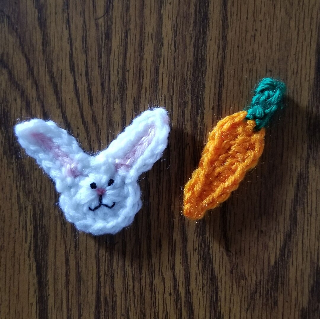 Bunny and Carrot Applique Crochet Pattern Bundle, PDF Download, Holiday ...