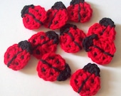 Ladybug Applique Crochet Pattern,  PDF Download, Crochet Ladybug Pattern