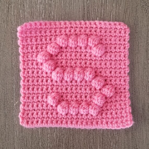 alphabet afghan square crochet pattern bobble afghan square etsy australia