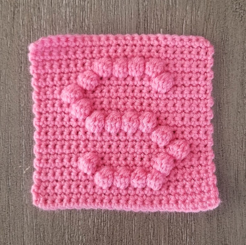 alphabet afghan square crochet pattern bobble afghan square etsy