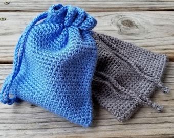 Drawstring Bag Crochet Pattern, PDF Download, Small Bag Pattern