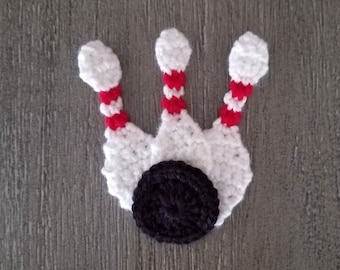 Bowling Appliques Crochet Pattern, PDF Digital Download, Sports Embellishment