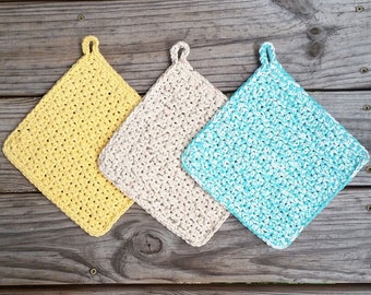 Textured Potholder Crochet Pattern, PDF Download, Kitchen Accessories Pattern