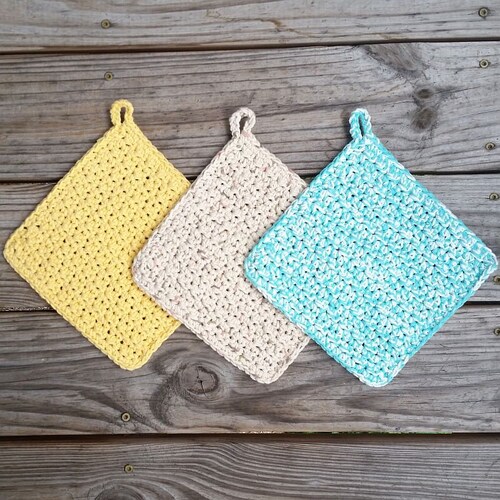 Microwave Potholder Crochet Pattern PDF Download Kitchen Etsy