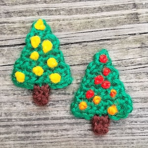 Crochet Pattern Christmas Tree Applique, PDF Download. Holiday Decor