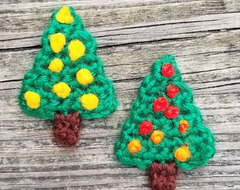 Crochet Pattern Christmas Tree Applique, PDF Download. Holiday Decor