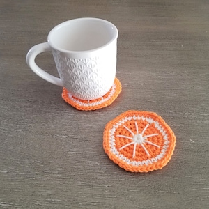 Orange Slice Coasters Crochet Pattern, PDF Download, Home Decor Pattern