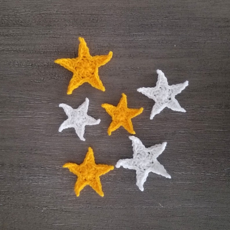 Crochet Pattern Star Applique, PDF Download, Crochet Embellishment Pattern image 5