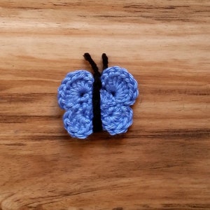 Butterfly Applique Crochet Pattern, PDF Download, Insect Embellishment image 2