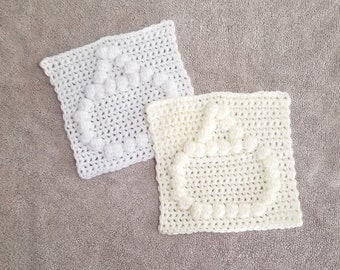 Baby Bottle Afghan Square Crochet Pattern, PDF Download, Blanket Square Pattern