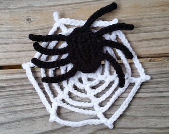 Spider and Web Crochet Pattern Bundle, PDF Download, Halloween Embellishment