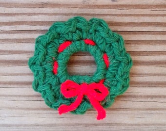 Wreath Applique Crochet Pattern, PDF Download, Christmas Decor