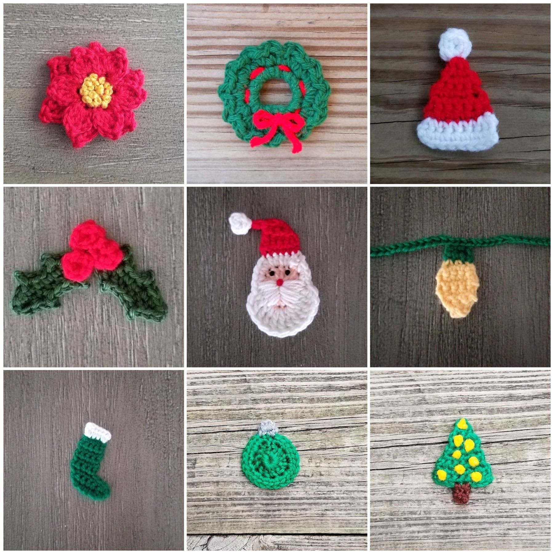 Christmas Appliques Crochet Patterns Bundle