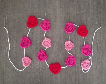 Heart Garland Crochet Pattern, PDF Download, Decoration Pattern