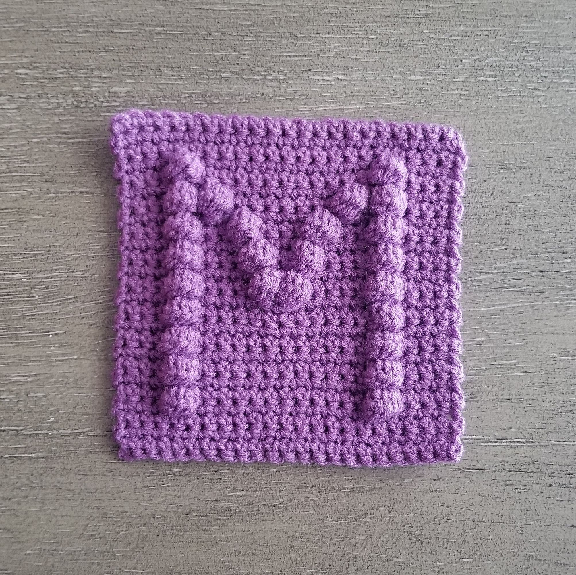 Letter M Bobble Afghan Square Crochet Pattern PDF Download Etsy Nederland