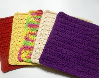 Crochet Pattern Textured Dishcloth, PDF Download, Kitchen Accessories