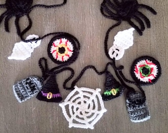 Halloween Garland Crochet Pattern, PDF Download, Holiday Decoration