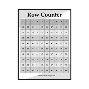 Row Tracker Printable, PDF Download, Crochet and Knitting Row Counter ...