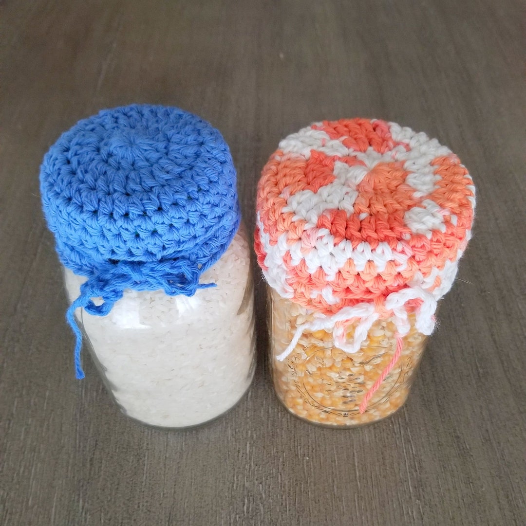 Crochet Jar Lid Cover Pattern, PDF Download, Kitchen Accessories Etsy