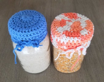 Crochet Jar Lid Cover Pattern, PDF Download, Kitchen Accessories