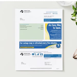 Proof of Residence Any Electric Water Utility Bill Editable Custom Residency School Template Form  Verification