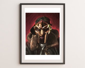 MF DooM Art Print, MF DooM Wall Art, Hip Hop Legend, Digital Print, Urban Wall Art, Street Art Decor, MF DooM Poster, Rap Music Fan Gift