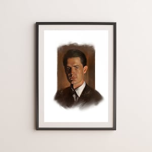 Twin Peaks Agent Cooper Art Print, Kyle Maclachlan Wall Art, Twin Peaks Poster, David Lynch Fan Gift, Twin Peaks Dale Cooper Wall Art Decor