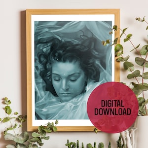 Laura Palmer Wrapped in Plastic Twin Peaks Wall Art, Twin Peaks Art Print, Printable Decor, Gift for David Lynch Fan, Vintage TV Show Poster