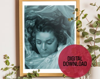 Laura Palmer Wrapped in Plastic Twin Peaks Wall Art, Twin Peaks Art Print, Printable Decor, Gift for David Lynch Fan, Vintage TV Show Poster