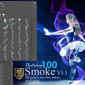 100 Smoke Brushes Photoshop Graphic